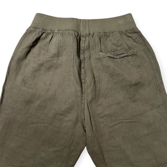 Faherty Arlie Day Pant SIZE M Surplus Green Linen Blend Pull-On Jogger - Picture 7 of 10